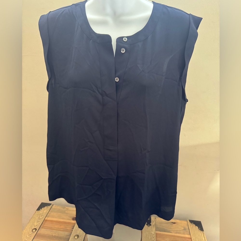 J. Crew Navy Sleeveless Blouse